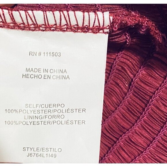 June and Hudson Top Womens Large Shimmery Smocked Waist Long Sleeves Pink Boho - Picture 6 of 8